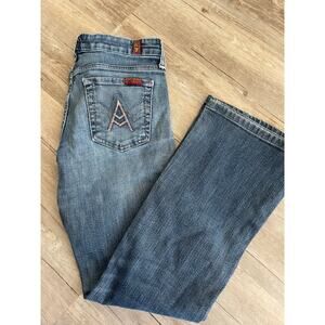 7 for all mankind jeans woman blue jeans bootcut size 25 vintage